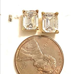 Jewelry - Clear rhinestone stud earrings gold Jewelry - Clear rhinestone stud earrings gold